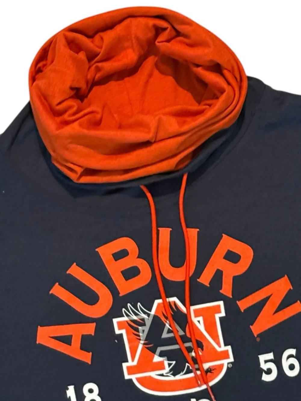 Under Armour Auburn Tigers Hoodie XL Loose Fit Navy Orange War Eagle Pullover - Picture 3 of 6